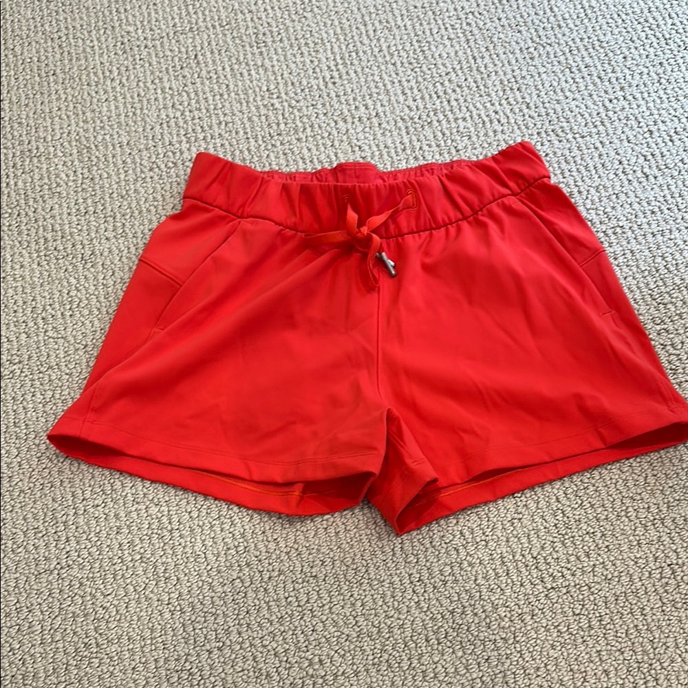 Women's Red Athletic Shorts